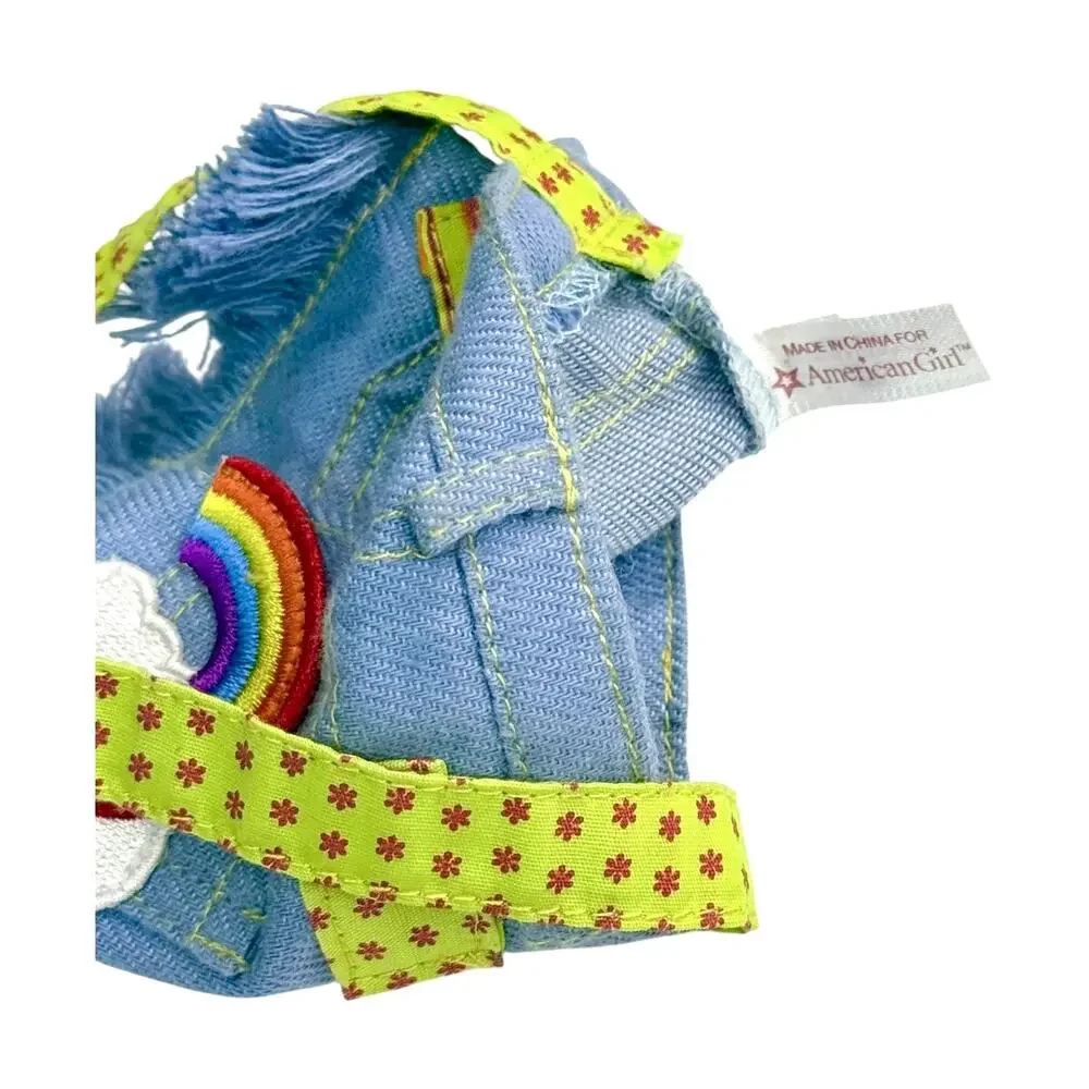 American Girl Ivy Doll Purse Meet Accessory Denim Shoulder Bag Rainbow Fringe